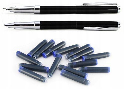 PIÓRO WIECZNE CAŁE METALOWE NA NABOJE + 15 NABOI na Arena.pl