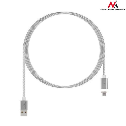 Kabel micro USB magnetyczny silver MCE160 - Quick & Fast Charge na Arena.pl