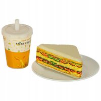 JEDZENIE PRZEKĄSKI DLA DZIECI DO ZABAWY NACZYNIA AKCESORIA ZESTAW 56 EL.