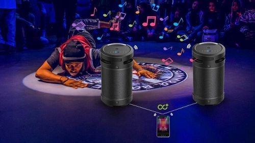 GŁOŚNIK BLUETOOTH PRZENOŚNY MANTA XBASS 360 100W TWS USB MP3 WODOODPRONY na Arena.pl