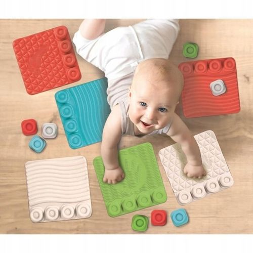 CLEMMY ŚCIEŻKA SENSORYCZNA Mięciutka mata + pachnące klocki, dla maluszka na Arena.pl