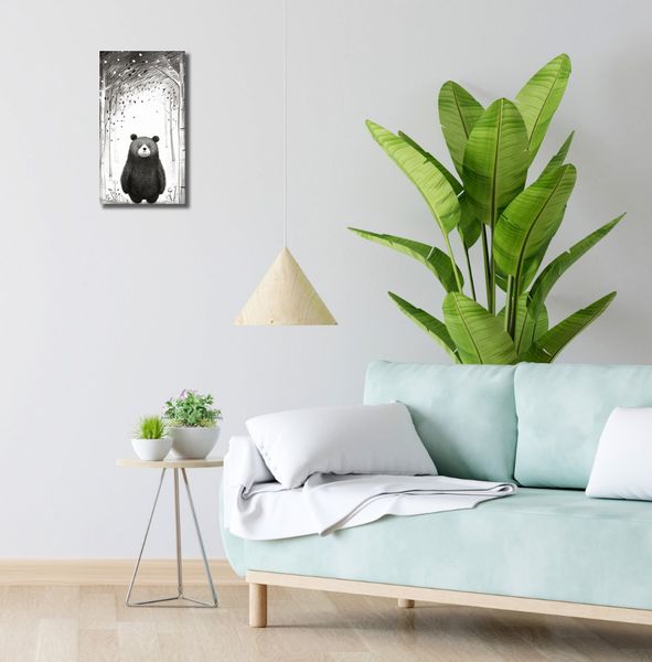 Obraz 20x40cm Ciekawski Miś zdjęcie 2