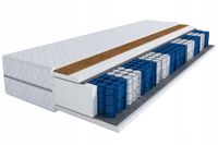 Materac sprężynowy 7stref 22cm 160x200 kokos
