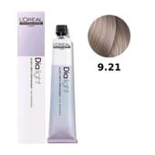 Loreal Dia Light farba do włosów farbowanych i uwrażliwionych, koloryzacja kwasowa ton w ton, bez amoniaku, 50ml 9.21 bardzo jasny blond opalizująco-popielaty milkshake