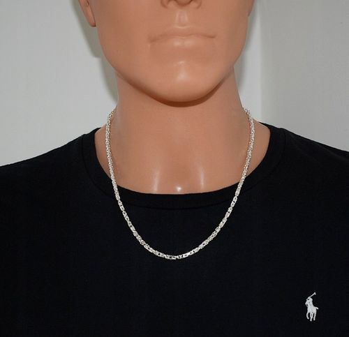 Łańcuszek Srebrny Splot Królewski 3,00 mm Pełny Diamentowany Grawer Gratis na Arena.pl