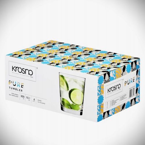 Niskie szklanki do napojów Pure 6 szt. 250 / 300 ml Krosno na Arena.pl