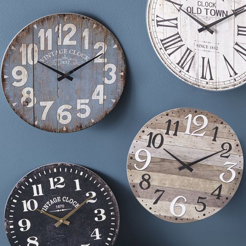 Zegar Alex 38cm vintage czarny na Arena.pl