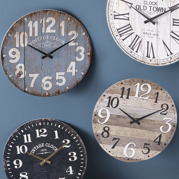 Zegar Alex 38cm vintage czarny zdjęcie 2