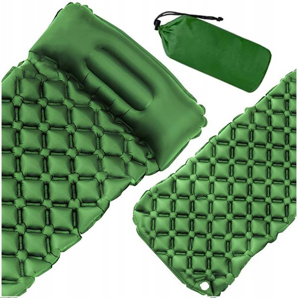 Materac Dmuchany Turystyczny Ultralekki Trekingowy Do Namiotu Wodoodporny zdjęcie 1