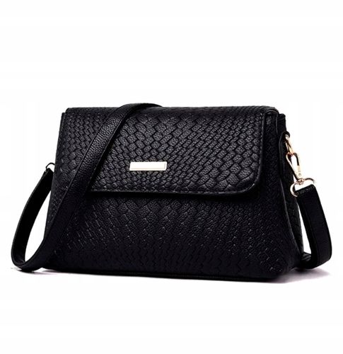 Torebka Damska Czarna Listonoszka Skórzana Na Ramię Kuferek Kopertówka na Arena.pl