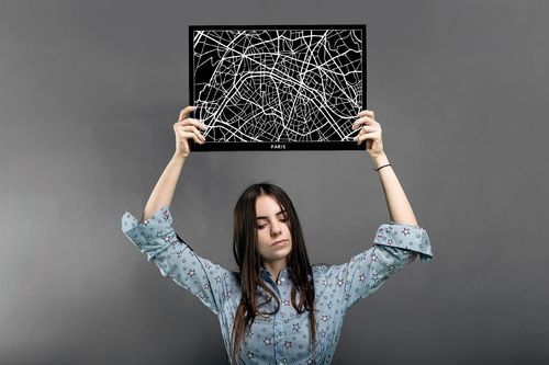 Deco Panel, Plan miasta Paryż 90x60 na Arena.pl