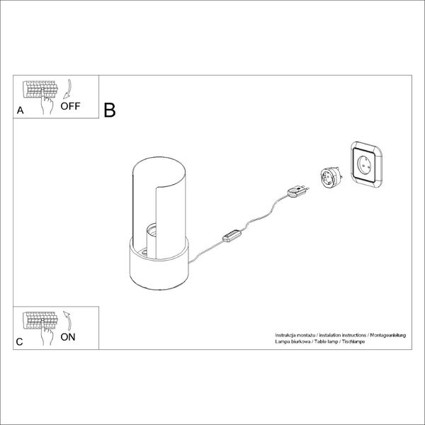 Lampa biurkowa FLASH biała zdjęcie 10