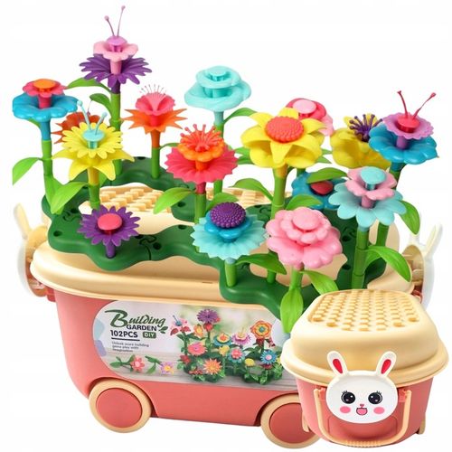 KLOCKI WIOSENNY OGRÓD 102 EL KREATYWNE KONSTRUKCYJNE KWIATKI DO BUDOWANIA na Arena.pl