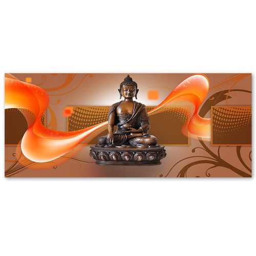 OBRAZ NA PŁÓTNIE Budda Zen Spa Brązowy 90x30 na Arena.pl