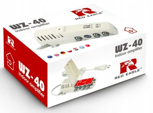 WZMACNIACZ Antenowy AKTYWNY Rozgałęźnik na 4 TV Anteny DVBT DVBT2 WZ-40 na Arena.pl