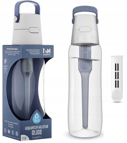 Butelka filtrująca Dafi SOLID 0,7 L JEANS / SZARY + FILTR na Arena.pl