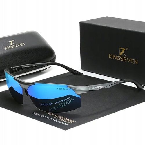 OKULARY PRZECIWSŁONECZNE MĘSKIE KINGSEVEN POLARYZACJA UV400 ZESTAW + ETUI na Arena.pl