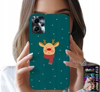 ETUI DO MOTOROLA G13 / G23 - RENIFER NA ZIELONYM TLE ŚWIĄTECZNE WZORY