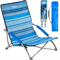 Leżak Ogrodowy Plażowy Składany Fotel Turystyczny Do Ogrodu + Pokrowiec