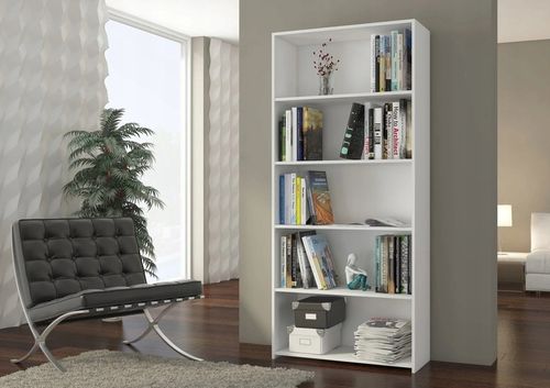 REGAŁ 80CM PÓŁKA SZAFKA KSIĄŻKI SEGREGATORY BIAŁY na Arena.pl