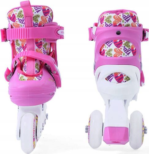 2W1 WROTKO-ROLKI WROTKI ŁYŻWOROLKI REGULOWANE COMBO HEARTS r 26-29 na Arena.pl