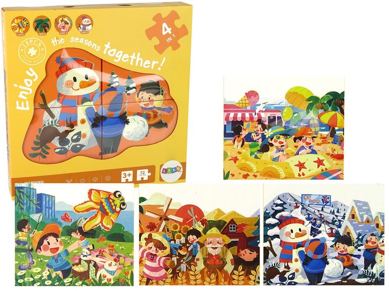 Puzzle 4 w 1 Cztery Pory Roku zdjęcie 1