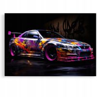 2 x Obraz 120x80 samochody nissan skyline abstrakcja do garażu dla mechanik