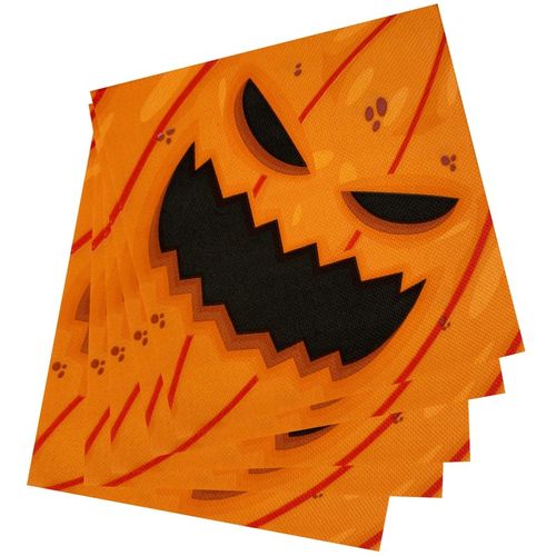 Duży Zestaw Talerzyki kubeczki serwetki słomki Halloween Dynia 40szt na Arena.pl