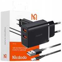MCDODO SZYBKA ŁADOWARKA SIECIOWA CH-5072 2X USB-A KOSTKA + KABEL USB-C