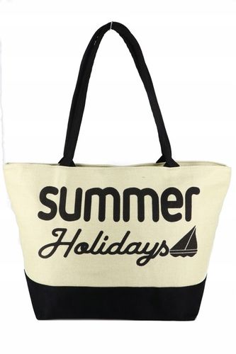 Torba plażowa duża NA PLAŻĘ PIKNIK płócienna SUMMER LETNIA na Arena.pl