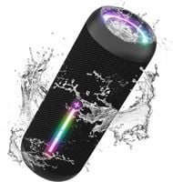 Głośnik Bluetooth ROYQUEEN ze światłem LED, Bluetooth 5.3, Czarny