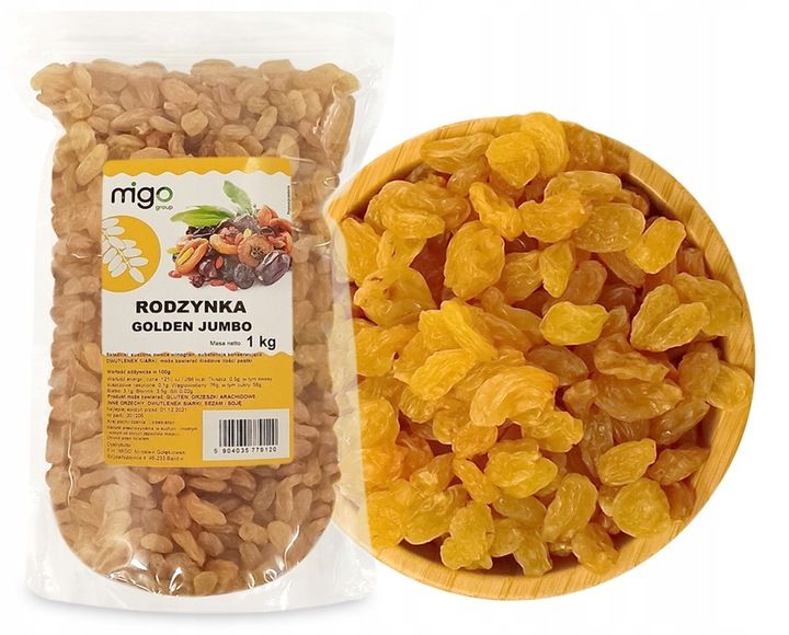 Rodzynki GOLDEN JUMBO 1 kg - MIGOgroup zdjęcie 1