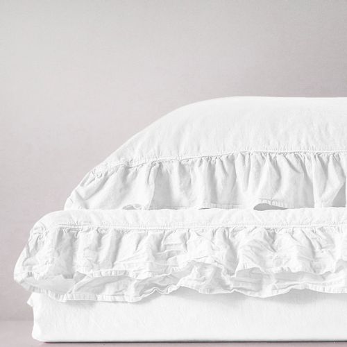 Pościel bawełniana OPTIC WHITE/160x200(P) STONEWASHED na Arena.pl