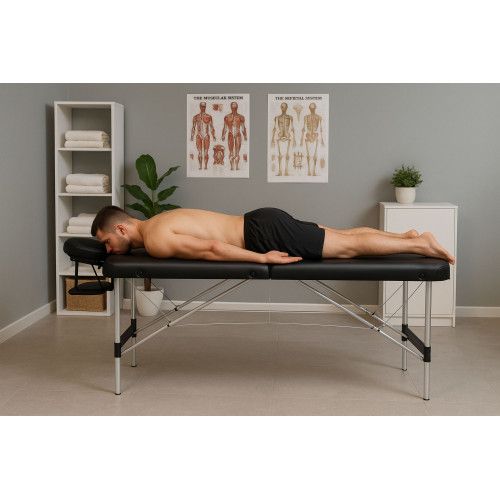 STÓŁ DO MASAŻU MODERNHOME 3-SEGMENTOWY ALUMINIOWY SKŁADANY na Arena.pl