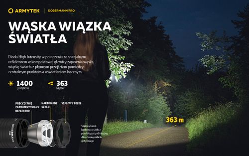 Latarka Armytek Dobermann Pro Magnet USB Warm na Arena.pl