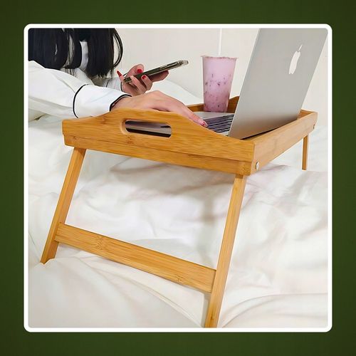 STOLIK ŚNIADANIOWY POD LAPTOPA DO ŁÓŻKA DREWNIANY SKŁADANY NA PREZENT TACA na Arena.pl