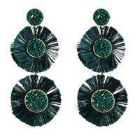 kolczyki chwosty zielone k977zie