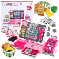 Kasa Fiskalna Interaktywna Sklepowa Edukacyjna Kalkulator Skaner Pink