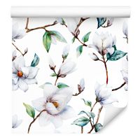 Tapeta do salonu kwiaty rośliny gałązki magnolia