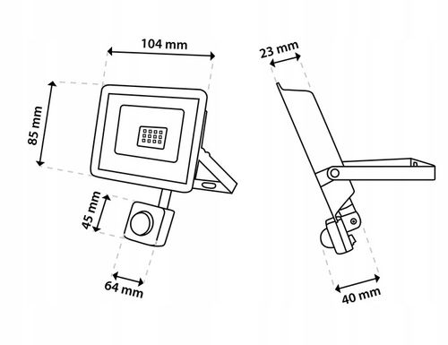 Naświetlacz LED 10W HALOGEN LAMPA ZEWNĘTRZNA REFLEKTOR z CZUJNIKIEM RUCHU na Arena.pl