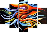 105CM 150CM OBRAZ 5 ELEM KOBIETA TAŃCU DRUK