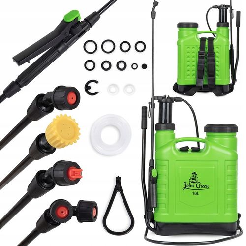 OPRYSKIWACZ RĘCZNY CIŚNIENIOWY PLECAKOWY DŁUGA LANCA 4x DYSZE JOHNGREEN 16L na Arena.pl