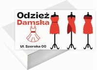 Wizytówki firmowe 200 szt WIELE WZORÓW do wyboru ODZIEŻ DAMSKA