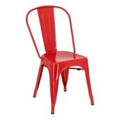 Krzesło Paris czerwone inspirowane Tolix