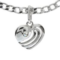 SREBRNY WISIOREK SERDUSZKO Z CYRKONIĄ PRÓBA SREBRA 925