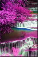 80CM 120 OBRAZ FIOLETOWA KASKADA ŚCIENNY