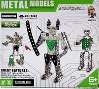 Metalowe klocki konstrukcyjne 238 elementów roboty układanka dla dzieci