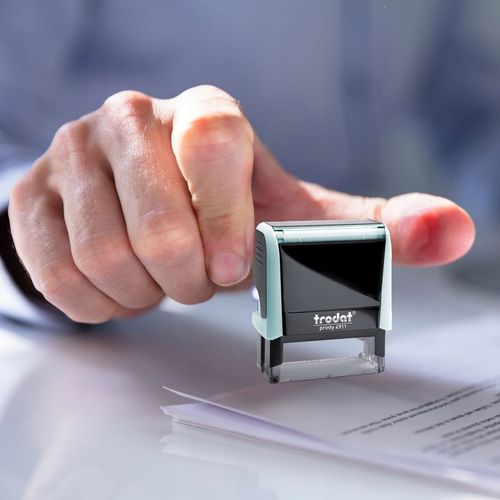 PIECZĄTKA TRODAT 4911 DO 4 LINII FIRMOWA IMIENNA BIUROWA PROJEKT + GUMKA na Arena.pl