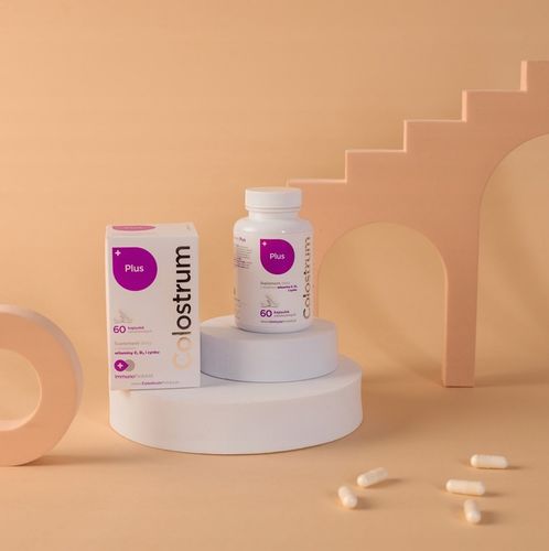 Suplement diety Colostrum PLUS witamina C, D+CYNK KAPSUŁKI 60 dni + prezent na Arena.pl