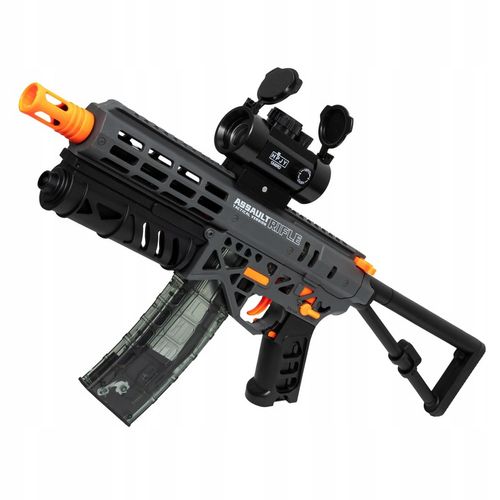 KARABIN PISTOLET AUTOMATYCZNY NA KULKI ŻELOWE DUŻY ZESTAW 70 CM + OKULARY na Arena.pl